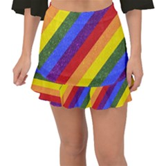 Lgbt Pride Motif Flag Pattern 1 Fishtail Mini Chiffon Skirt by dflcprintsclothing