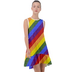 Lgbt Pride Motif Flag Pattern 1 Frill Swing Dress