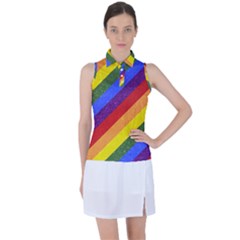 Lgbt Pride Motif Flag Pattern 1 Women s Sleeveless Polo Tee by dflcprintsclothing