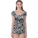 Sleep Work Love And Have Fun Typographic Pattern Boyleg Leotard  View1