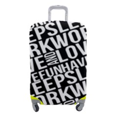 Sleep Work Love And Have Fun Typographic Pattern Luggage Cover (small)