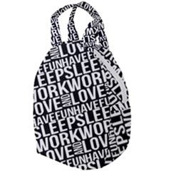 Sleep Work Love And Have Fun Typographic Pattern Travel Backpacks by dflcprintsclothing