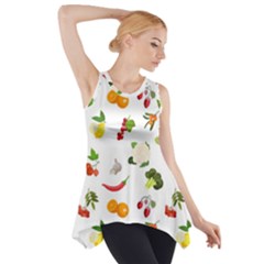 Fruits, Vegetables And Berries Side Drop Tank Tunic by SychEva