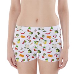 Fruits, Vegetables And Berries Boyleg Bikini Wrap Bottoms by SychEva