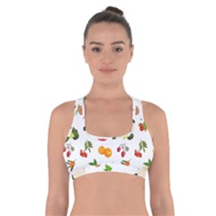 Fruits, Vegetables And Berries Cross Back Sports Bra by SychEva