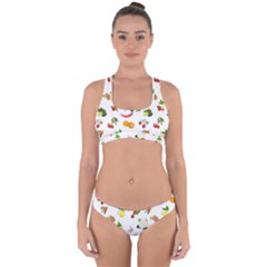 Fruits, Vegetables And Berries Cross Back Hipster Bikini Set by SychEva