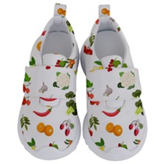 Fruits, Vegetables And Berries Kids  Velcro No Lace Shoes by SychEva