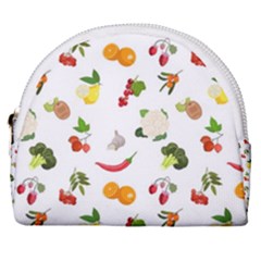 Fruits, Vegetables And Berries Horseshoe Style Canvas Pouch by SychEva