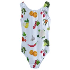 Fruits, Vegetables And Berries Kids  Cut-out Back One Piece Swimsuit by SychEva