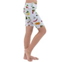 Fruits, Vegetables And Berries Kids  Lightweight Velour Cropped Yoga Leggings View3