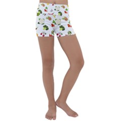 Fruits, Vegetables And Berries Kids  Lightweight Velour Yoga Shorts by SychEva