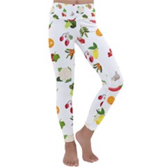 Fruits, Vegetables And Berries Kids  Lightweight Velour Classic Yoga Leggings by SychEva