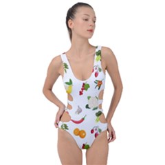 Fruits, Vegetables And Berries Side Cut Out Swimsuit by SychEva