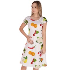 Fruits, Vegetables And Berries Classic Short Sleeve Dress by SychEva