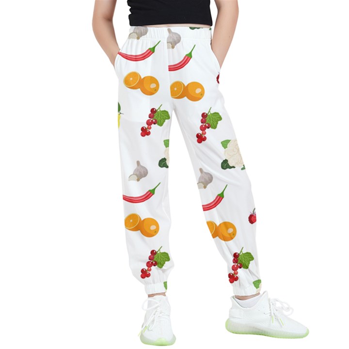 Fruits, Vegetables And Berries Kids  Elastic Waist Pants