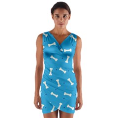 Dog Love Wrap Front Bodycon Dress