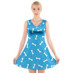 Dog Love V-neck Sleeveless Dress