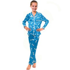 Dog Love Kid s Satin Long Sleeve Pajamas Set