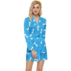 Dog Love Long Sleeve Satin Robe