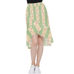 Circular Minimal Art Frill Hi Low Chiffon Skirt