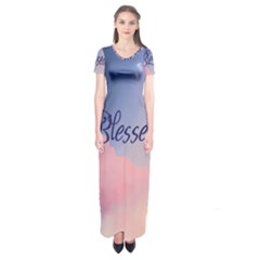 Blessed Short Sleeve Maxi Dress by designsbymallika