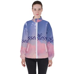 Blessed Women s High Neck Windbreaker by designsbymallika