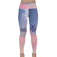 Blessed Lightweight Velour Classic Yoga Leggings by designsbymallika