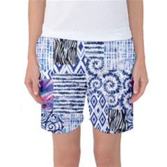 Blue Pastel Print Women s Basketball Shorts by designsbymallika