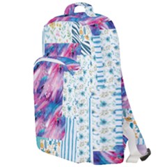 Blue Wavespastel Double Compartment Backpack by designsbymallika