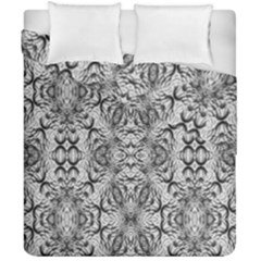 Black And White Ornate Pattern Duvet Cover Double Side (california King Size) by dflcprintsclothing