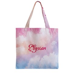 Elysian Zipper Grocery Tote Bag by designsbymallika