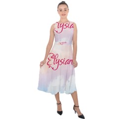 Elysian Midi Tie-back Chiffon Dress by designsbymallika