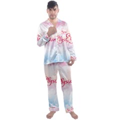 Elysian Men s Long Sleeve Satin Pajamas Set by designsbymallika