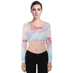 Elysian Velvet Long Sleeve Crop Top by designsbymallika