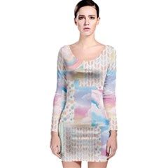 Pastel Love Long Sleeve Bodycon Dress by designsbymallika