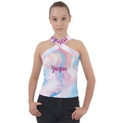 Yugen Cross Neck Velour Top