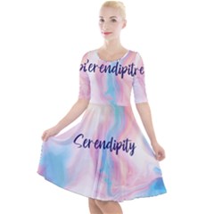 Serenditpity Quarter Sleeve A-Line Dress