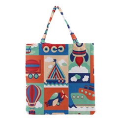 Travel With Love Grocery Tote Bag by designsbymallika