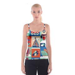 Travel With Love Spaghetti Strap Top by designsbymallika