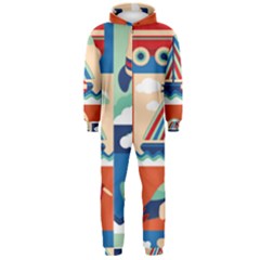 Travel With Love Hooded Jumpsuit (men)  by designsbymallika