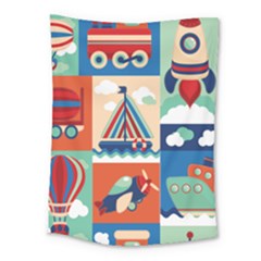 Travel With Love Medium Tapestry by designsbymallika