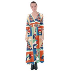 Travel With Love Button Up Maxi Dress by designsbymallika