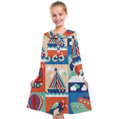 Travel With Love Kids  Midi Sailor Dress by designsbymallika