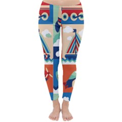 Travel With Love Classic Winter Leggings by designsbymallika