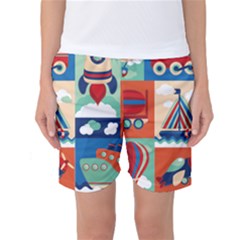 Travel With Love Women s Basketball Shorts by designsbymallika