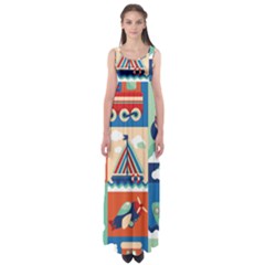 Travel With Love Empire Waist Maxi Dress by designsbymallika