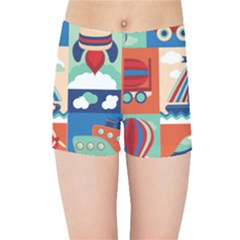 Travel With Love Kids  Sports Shorts by designsbymallika