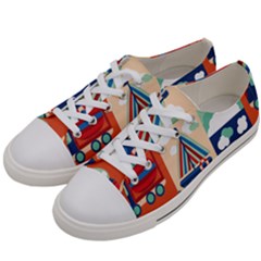 Travel With Love Women s Low Top Canvas Sneakers by designsbymallika