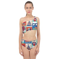 Travel With Love Spliced Up Two Piece Swimsuit by designsbymallika