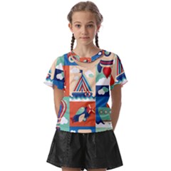 Travel With Love Kids  Front Cut Tee by designsbymallika